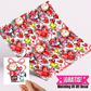 12x12 inches Patterned Vinyl - Bubble hearts Patterned Snoopy