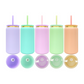 16 Oz Golden Sublimatable Macaron Stainless Steel Can - matte