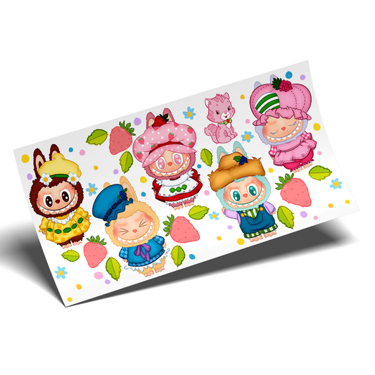 UV DTF Wrap Stickers - Labubu Frusta  magic and friends