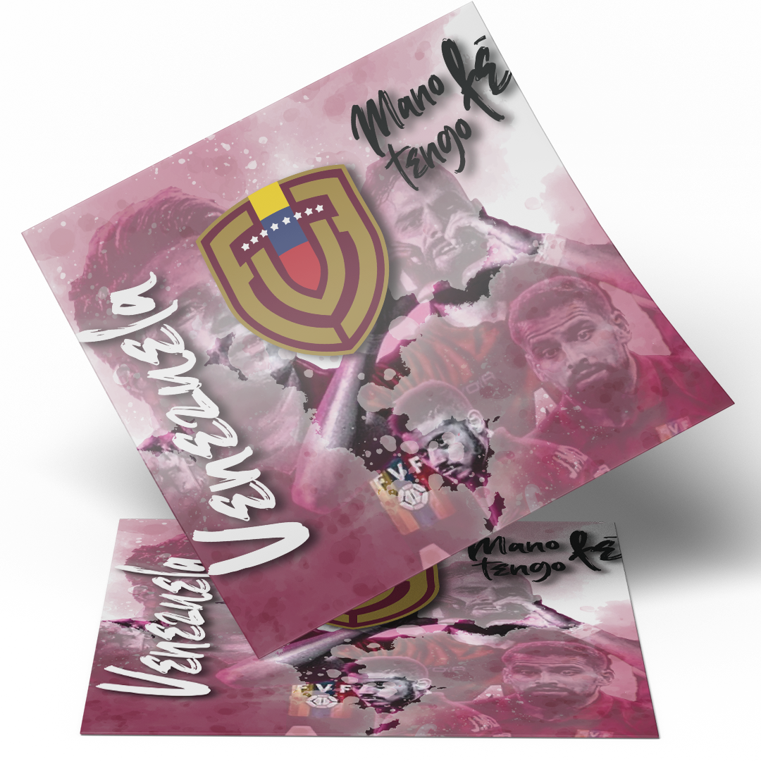 Printed Vinyl 3D - Acuarela Vinotinto Soccer 20oz Straight Tumbler wrap Vinyl mano tengo fe