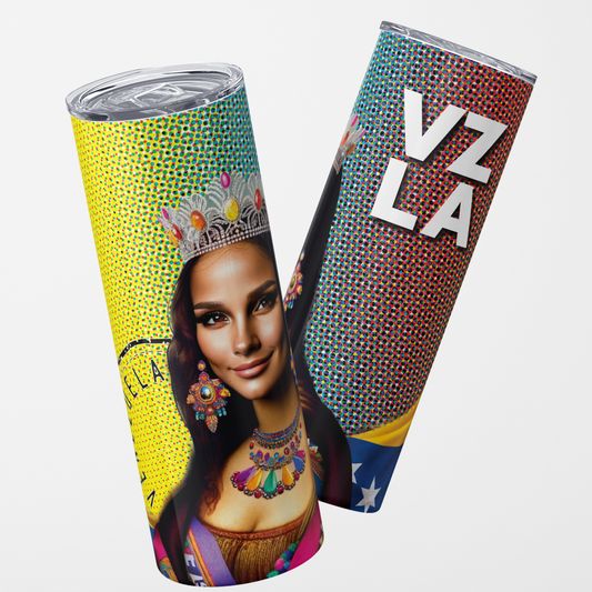 Mona Lisa Venezolana - 20oz Straight Tumbler wrap Printed Vinyl