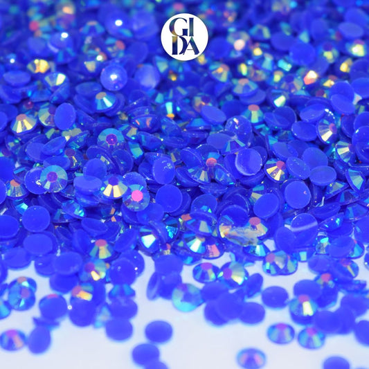 Purple Blue Jelly AB Resin Round Flat Back Rhinestones – The Glittery Pig,  LLC