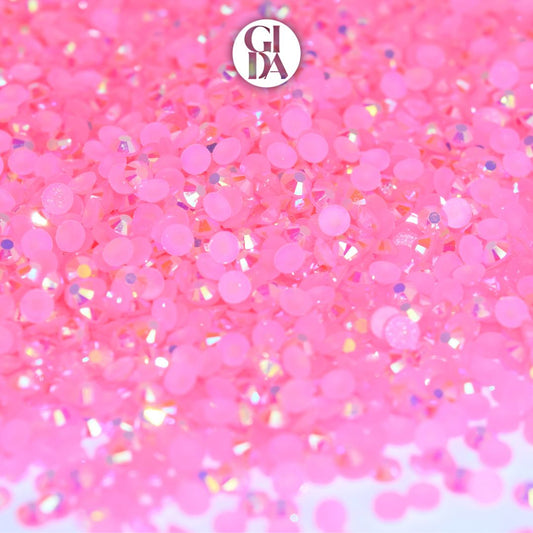 AB Jelly Pink Girl Flat Back Rhinestones - Bag 1.2 oz / 5.000 pcs - 3mm - GIDA DESIGN 