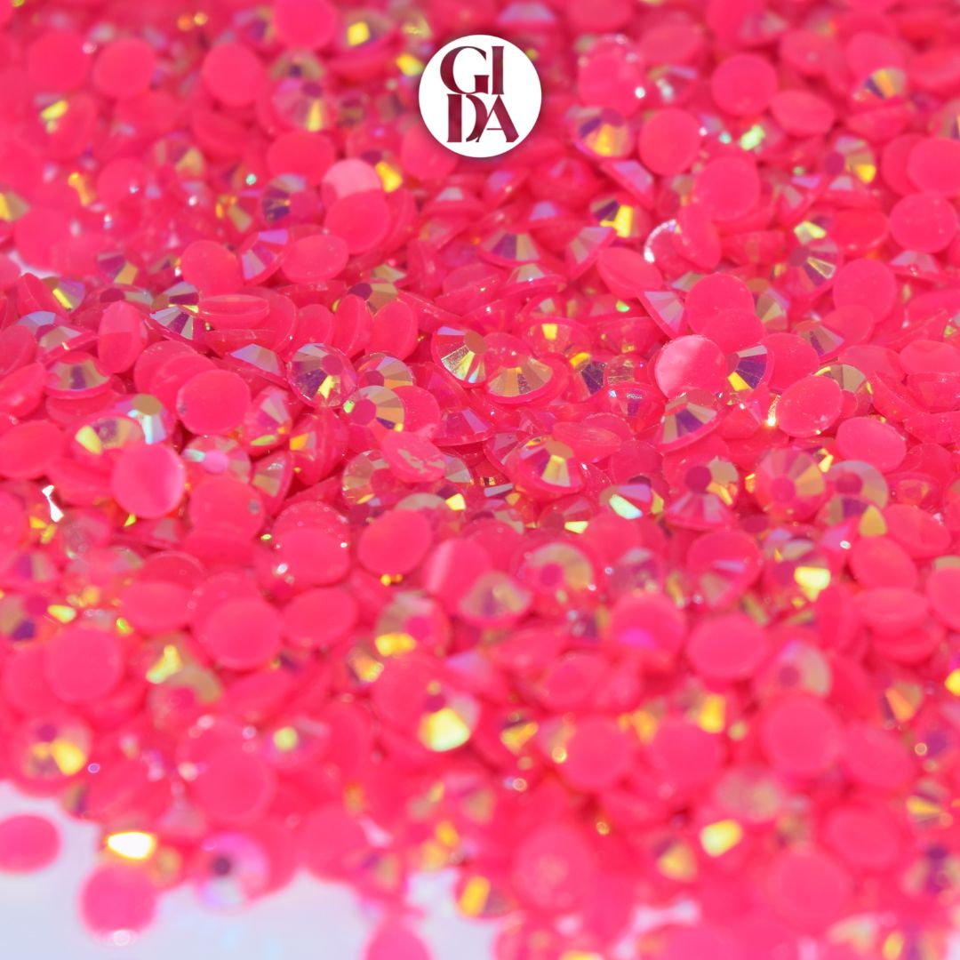 AB Jelly Rose Flat Back Rhinestones - Bag 1.2 oz / 5.000 pcs - 3mm - GIDA DESIGN 