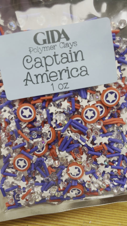 Captain America Polymer clay 1 oz