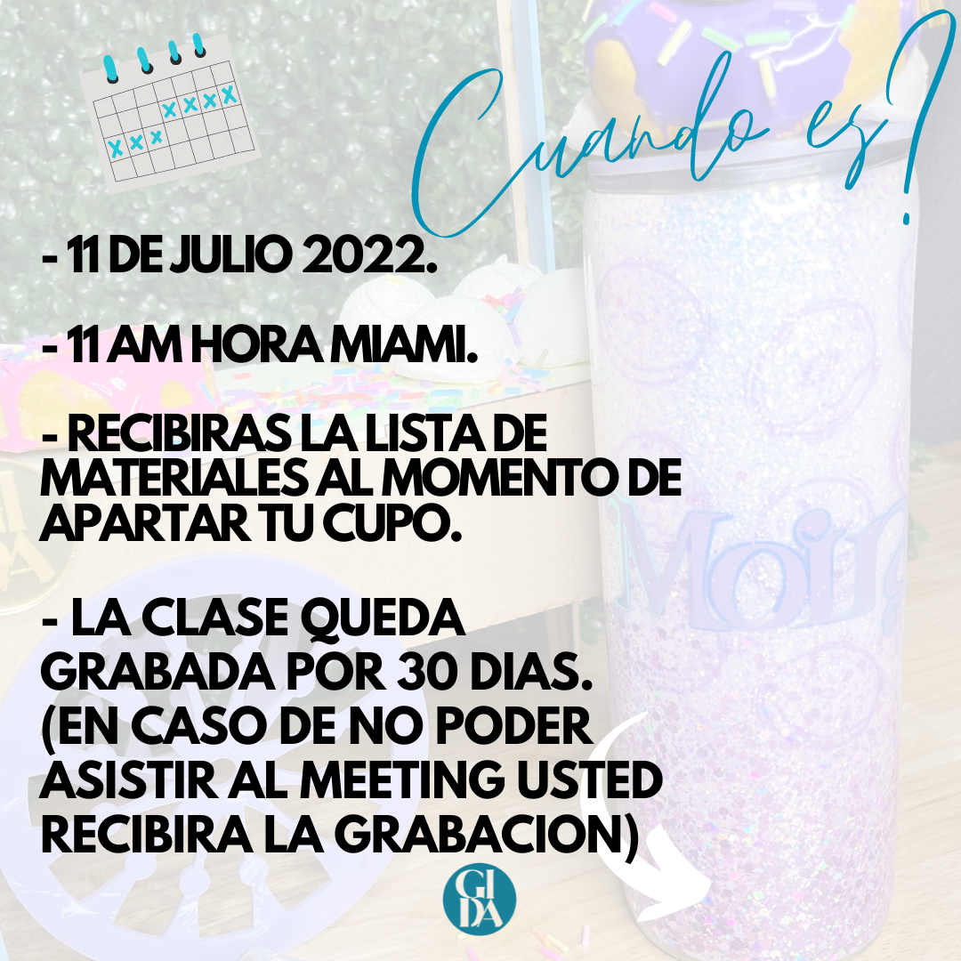 HAGAMOS DONUTS y Helados para decorar Tumblers/CLASE GRABADA - GIDA DESIGN 