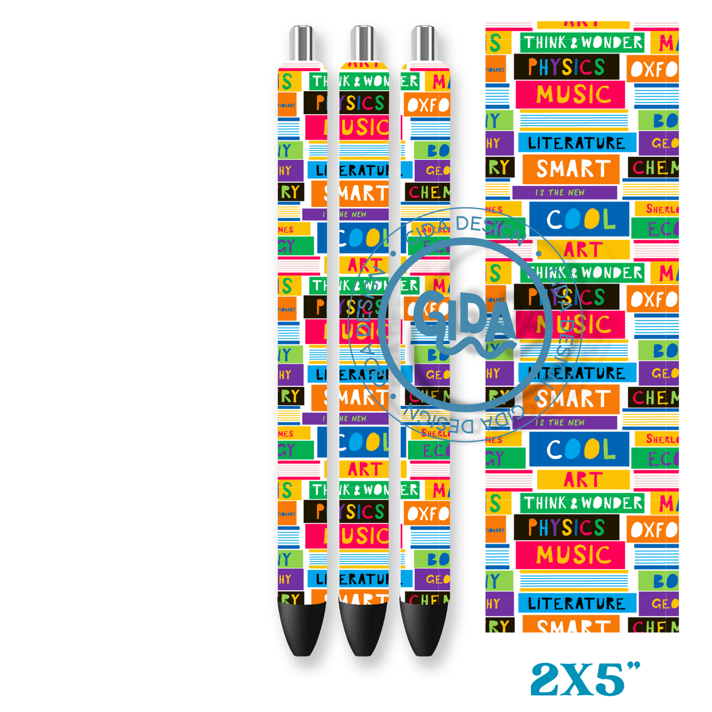 6ct Pen Set Teacher School Pen Wraps