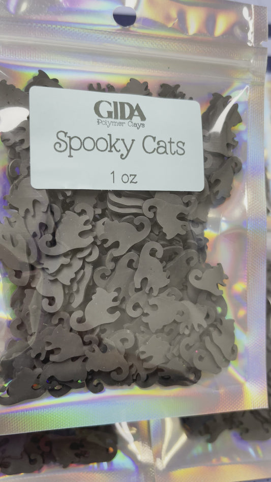 Spooky Cats Polymer clay 1 oz