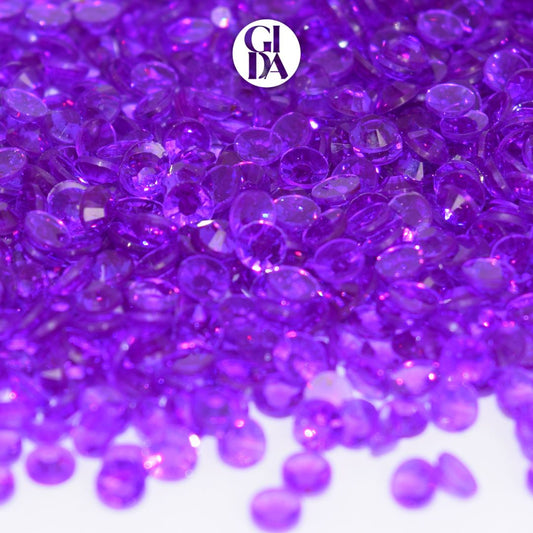 Amethyst Transparent Flat Back Rhinestones - Bag 1.2 oz / 5.000 pcs - 3mm - GIDA DESIGN 