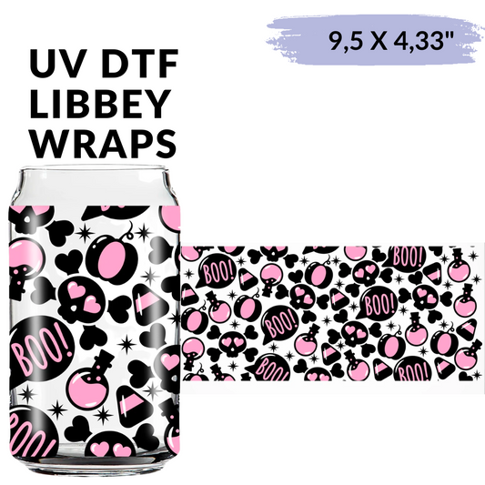 UV DTF - boo boo Halloween libbey cup Wrap
