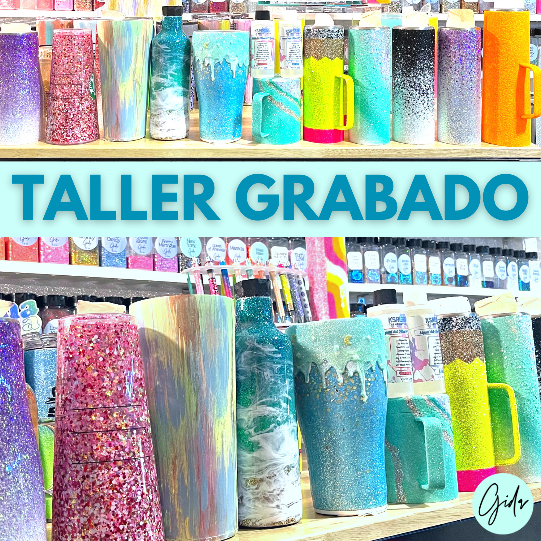 Taller de Resina para Vasos / CLASE GRABADA - GIDA DESIGN 