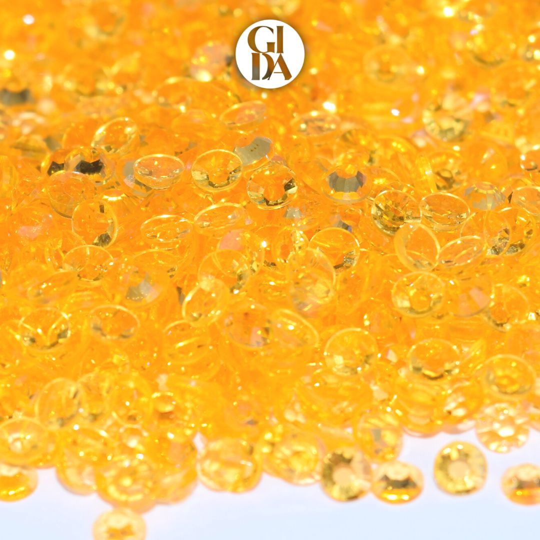 Sunshine Transparent Flat Back Rhinestones - Bag 1.2 oz / 5.000 pcs - 3mm - GIDA DESIGN 