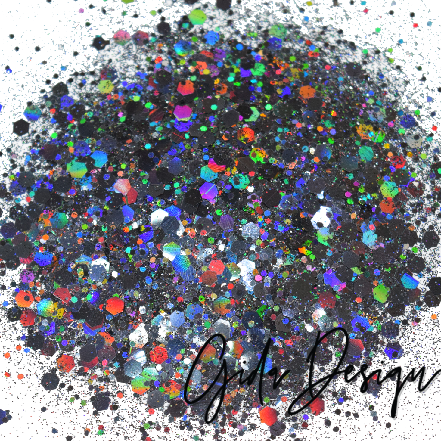 Holo Black Chunky  Glitter - 2 oz - GIDA DESIGN 