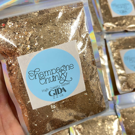 Champagne Chunky Glitter - 2.2 oz - GIDA DESIGN