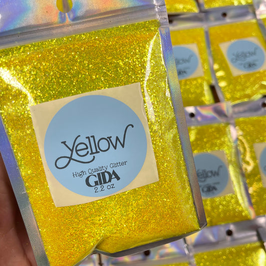 Yellow Glitter  - 2.2 oz - GIDA DESIGN 