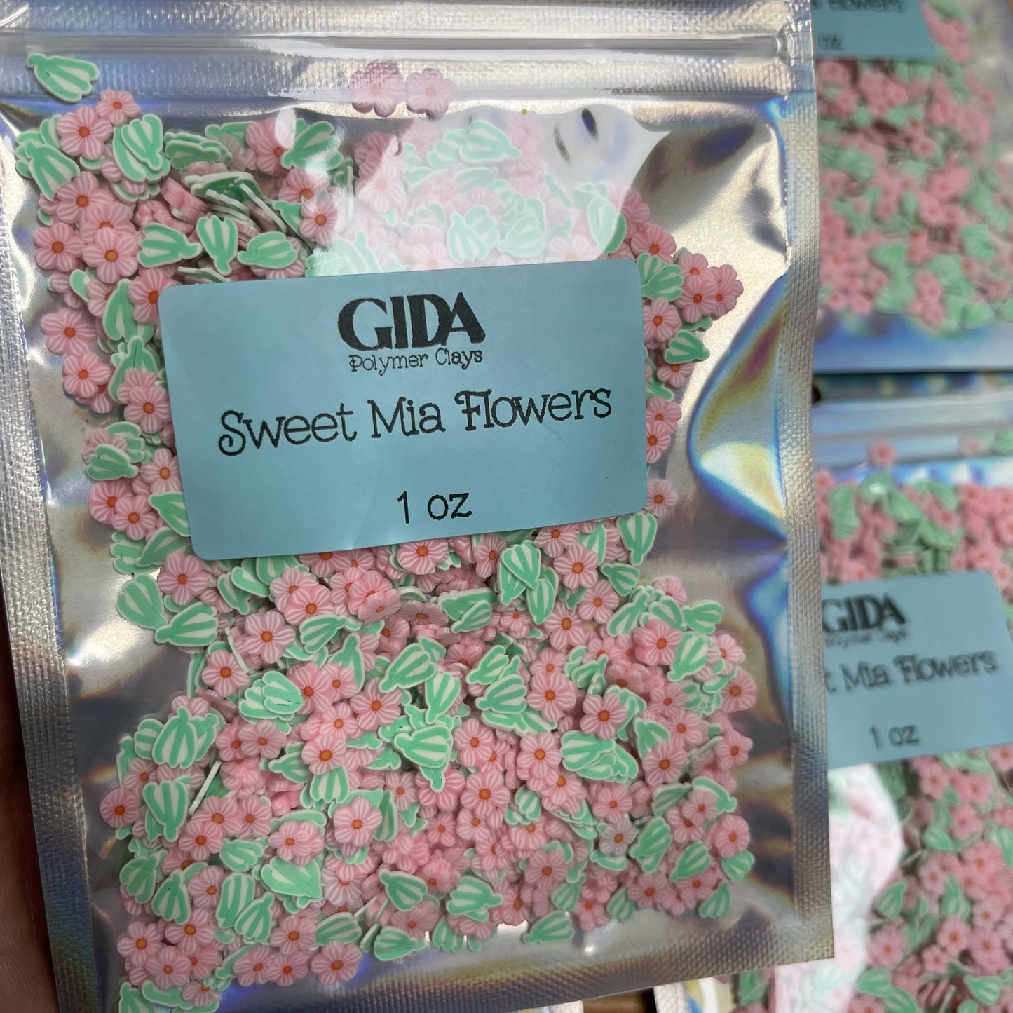 Sweet Mia Flowers Polymer clay 1 oz - GIDA DESIGN 