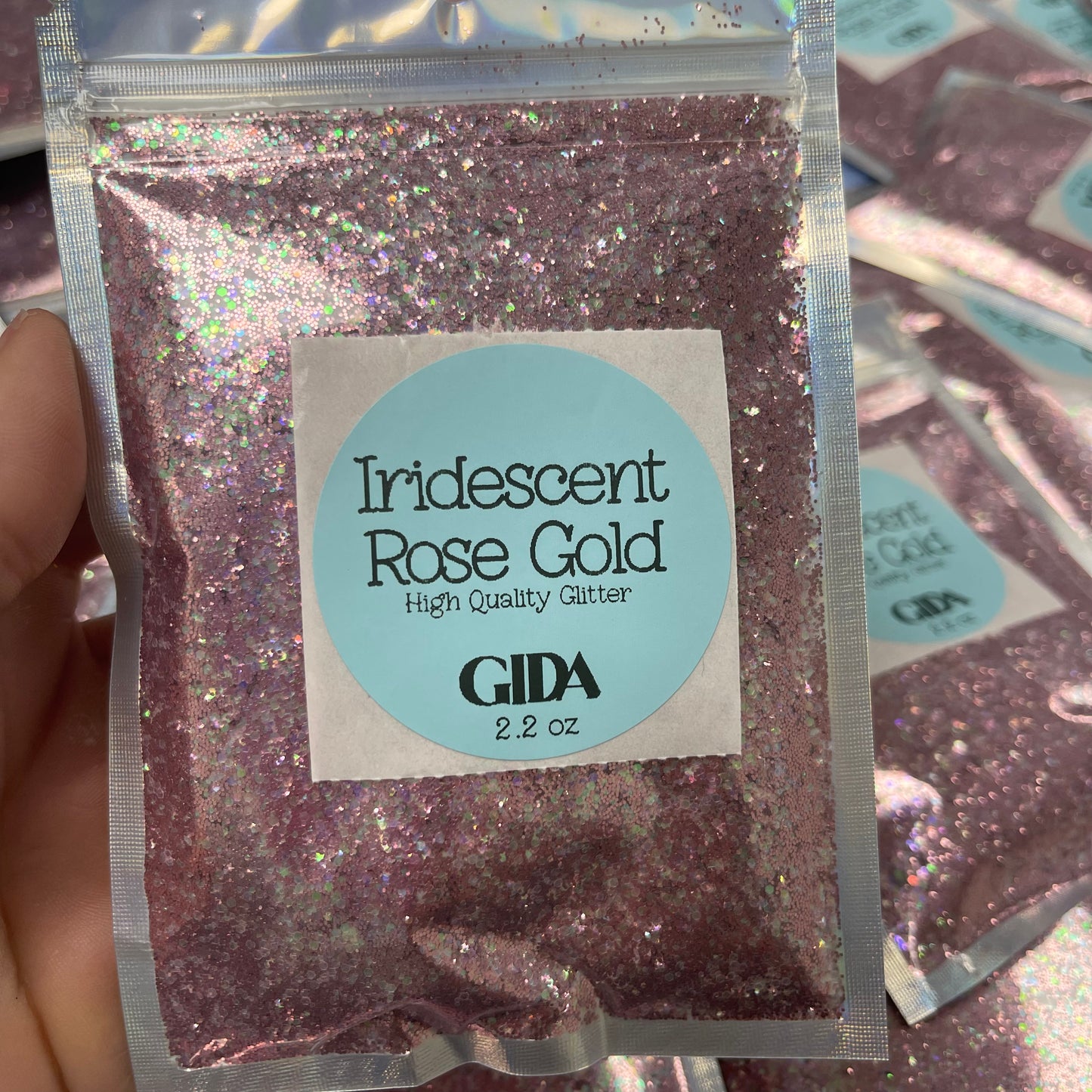 Iridescent Rose Gold Glitter - 2.2 oz - GIDA DESIGN 