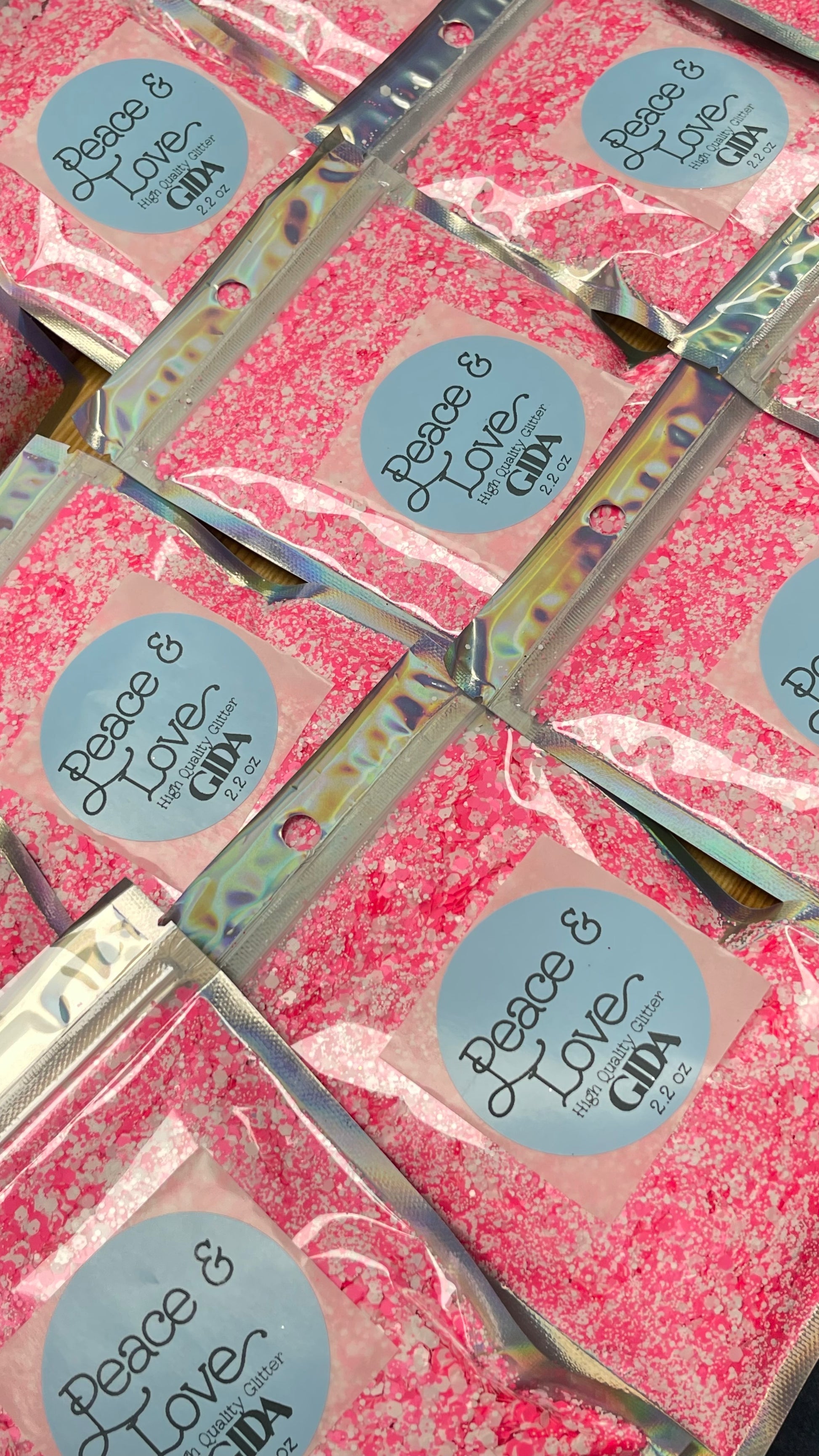 Peace & Love Chunky Glitter - 2.2 oz - GIDA DESIGN 