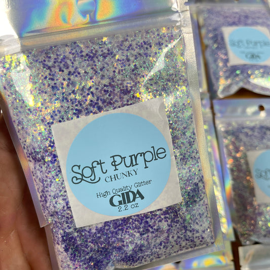 Soft Purple Chunky Glitter - 2.2 oz - GIDA DESIGN 