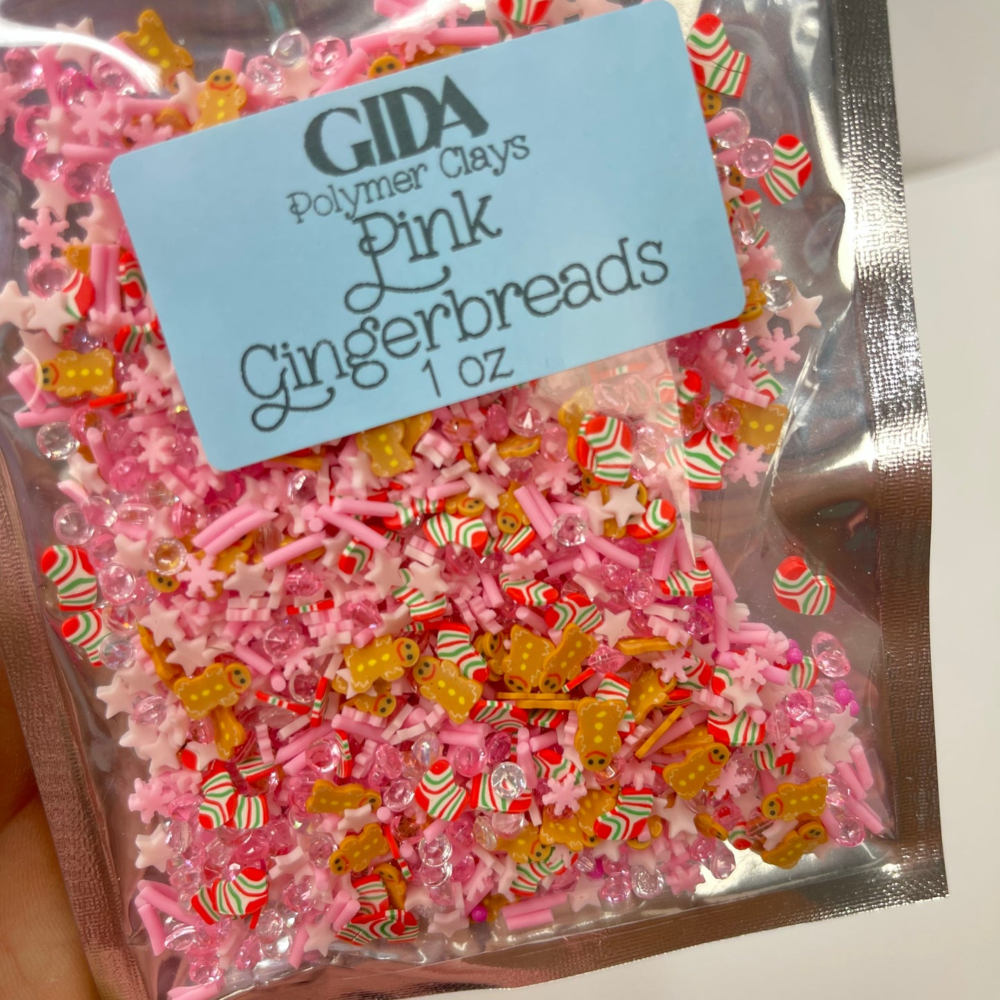 Pink Gingerbread Polymer clay 1 oz - GIDA DESIGN 