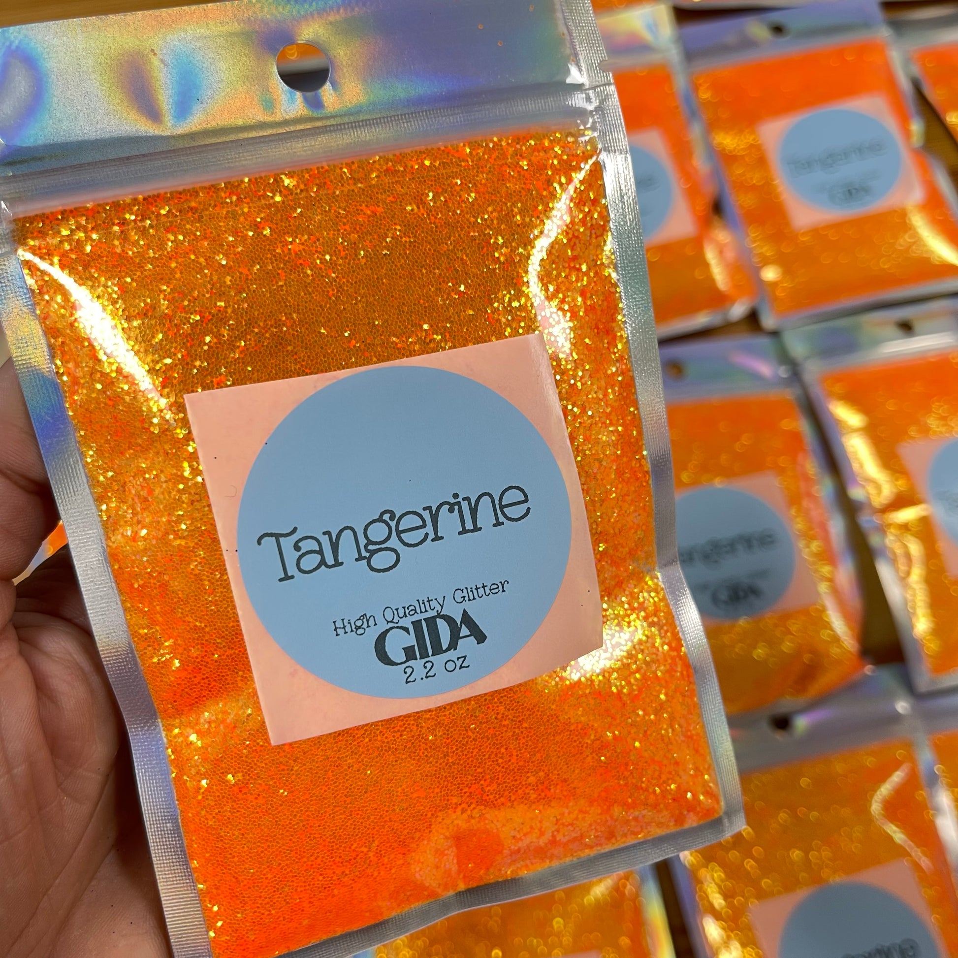 Tangerine Fine Glitter - 2.2 oz - GIDA DESIGN 