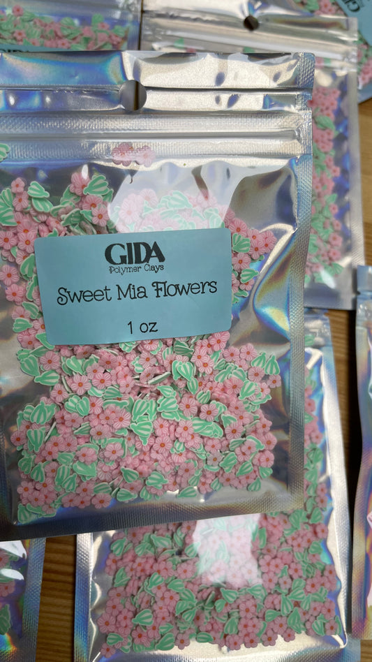 Sweet Mia Flowers Polymer clay 1 oz - GIDA DESIGN 