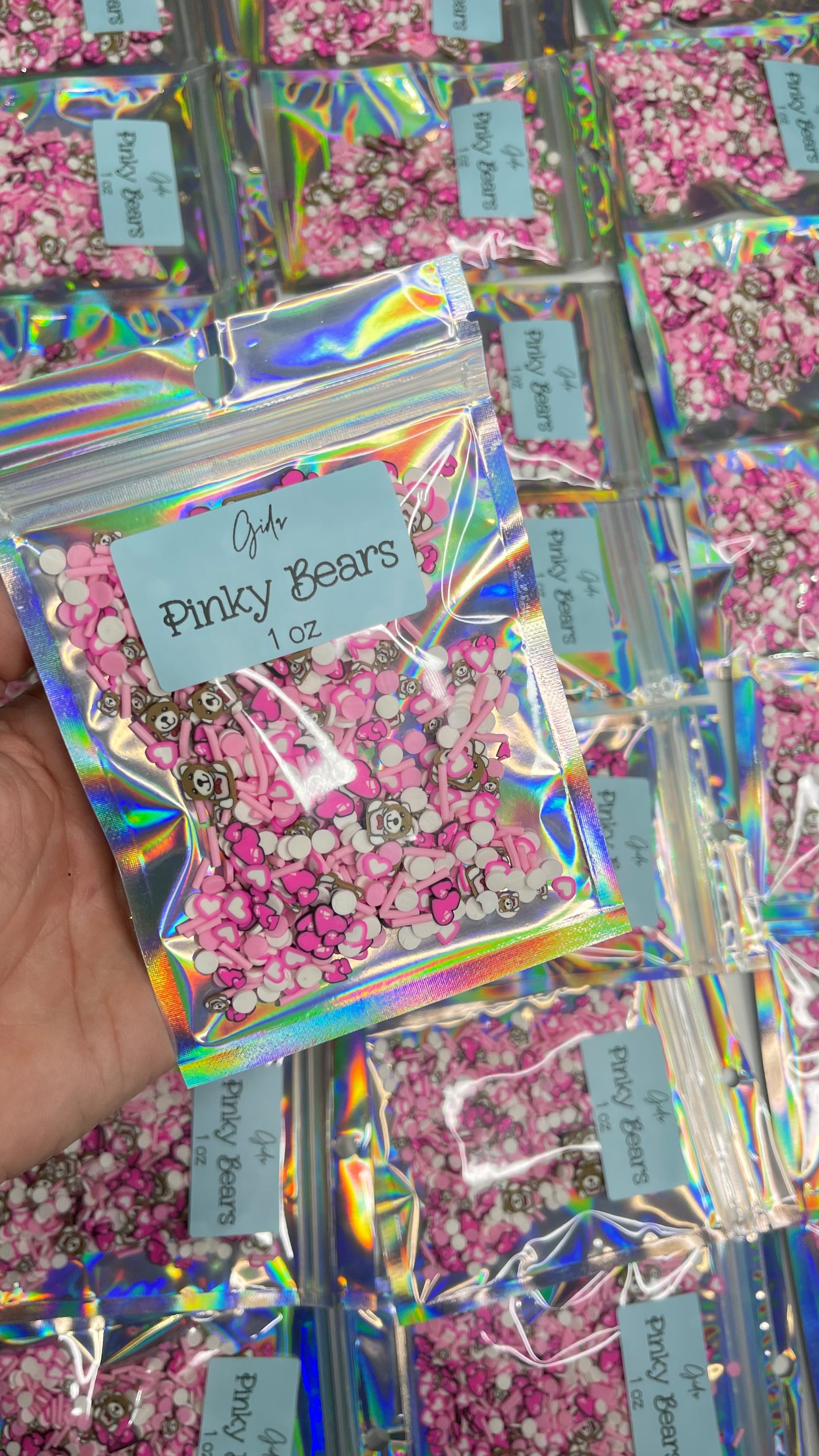 Pinky Bears Polymer clay 1 oz - GIDA DESIGN 