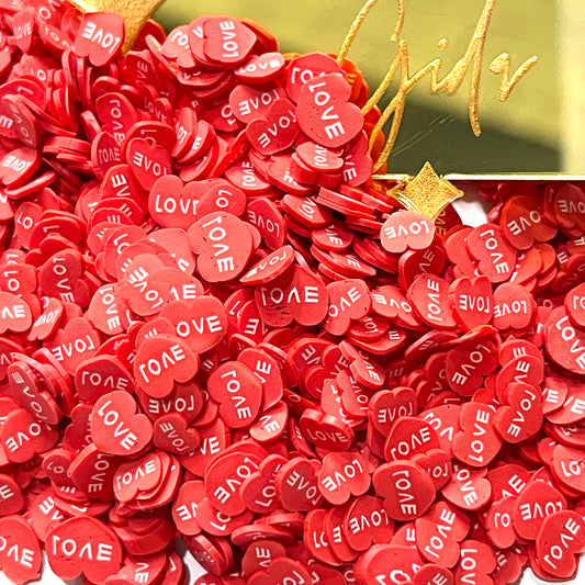 Red Love Polymer clay 1 oz - GIDA DESIGN 