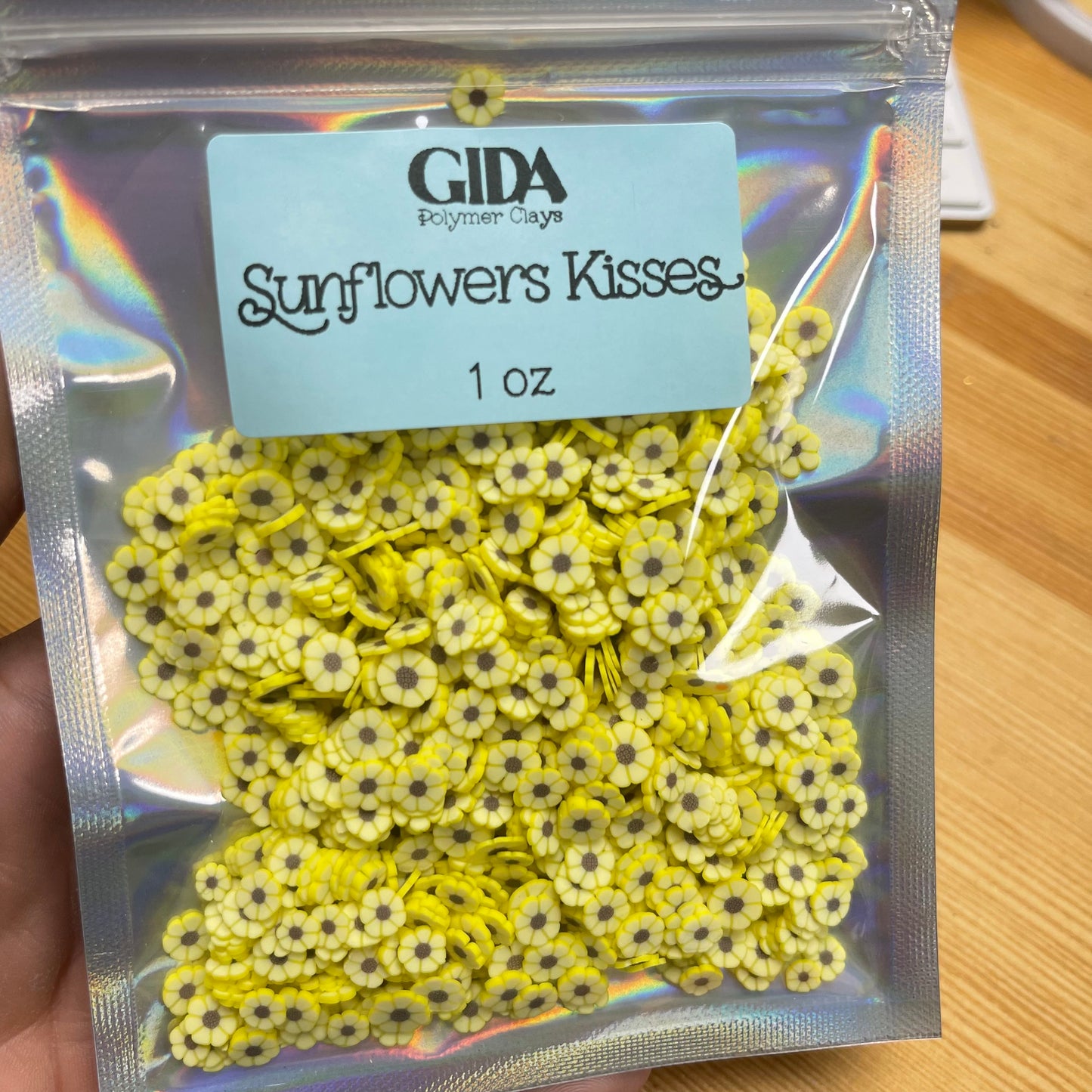 Sunflowers Kisses Polymer clay 1 oz - GIDA DESIGN 