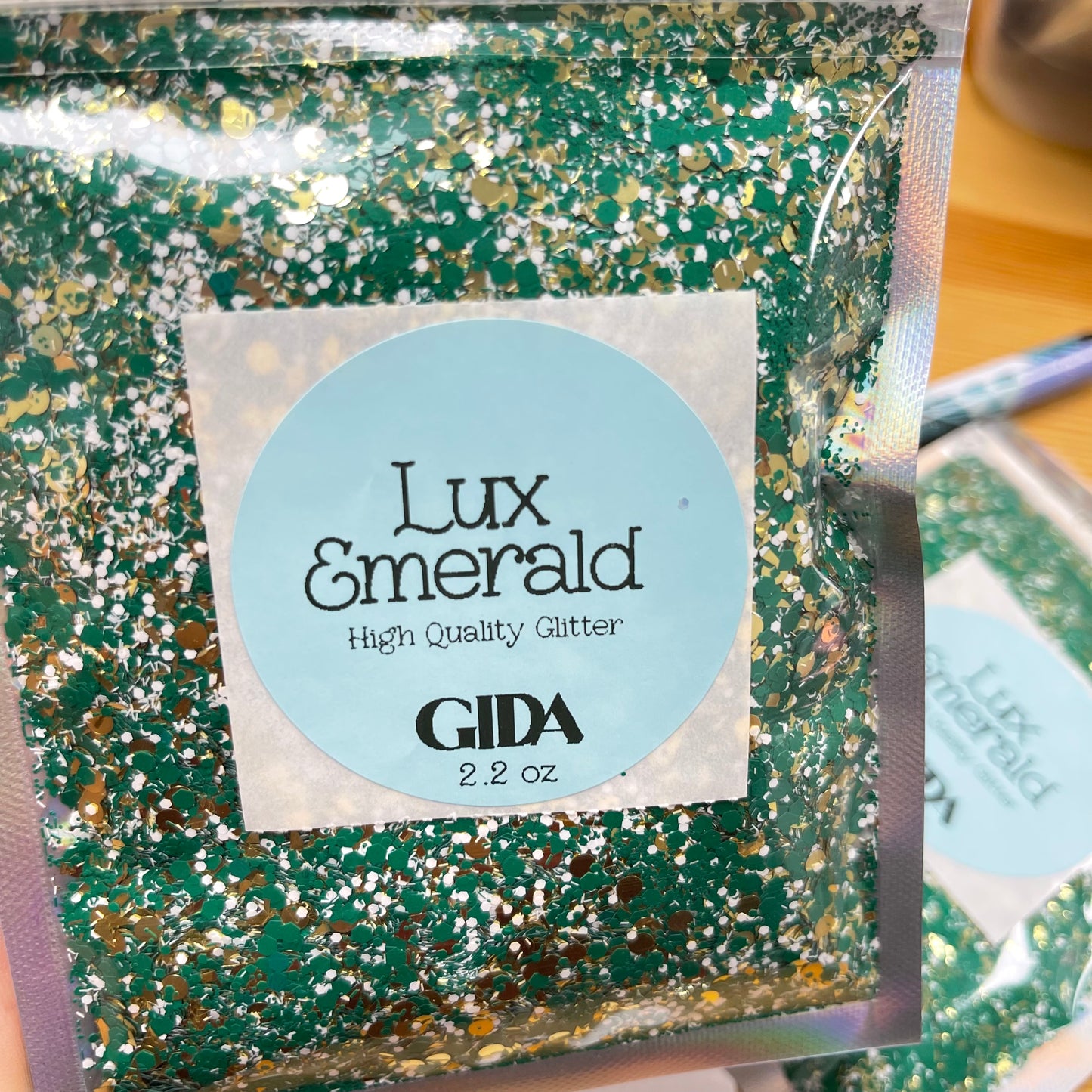 Lux Emerald Chunky Glitter - 2.2 oz - GIDA DESIGN 