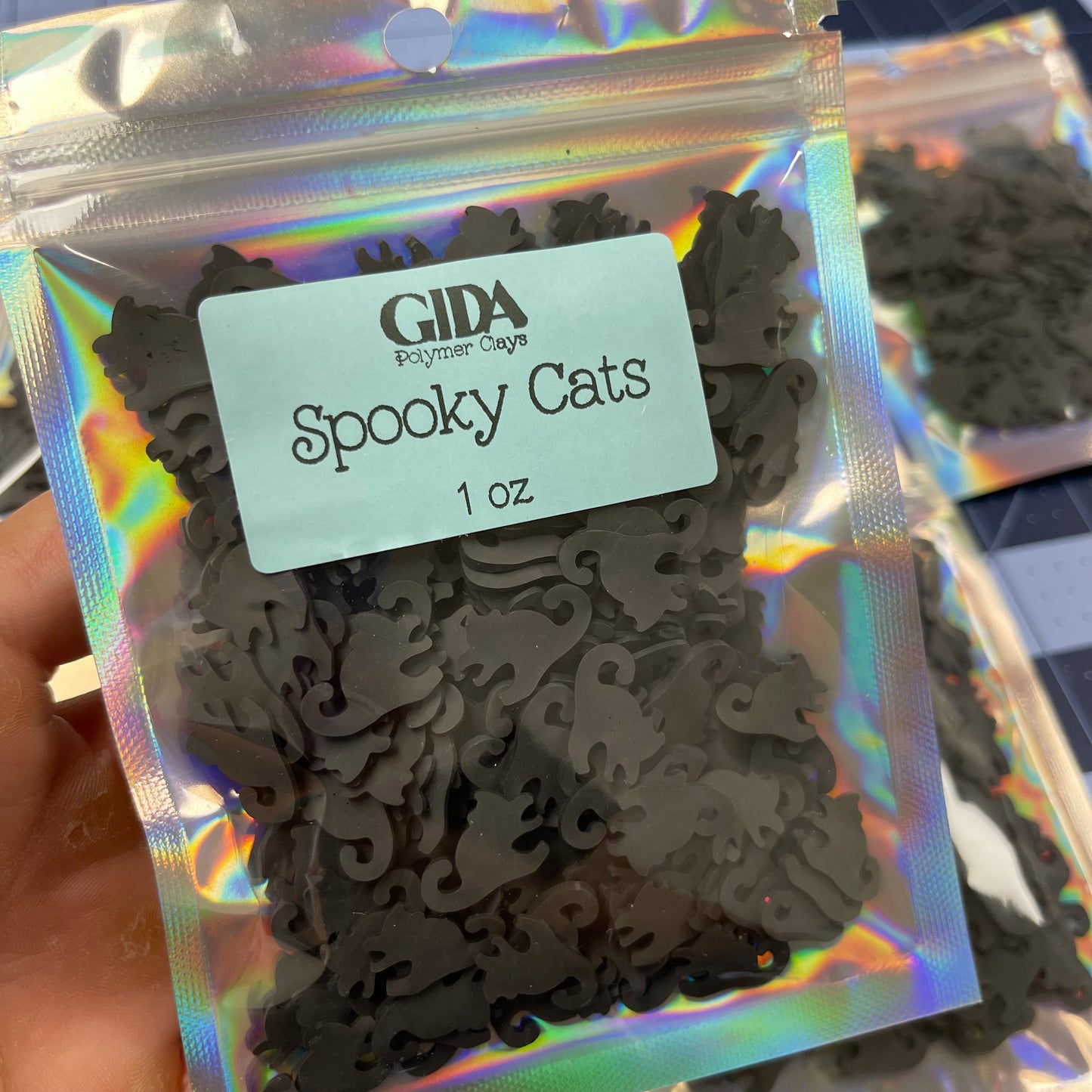 Spooky Cats Polymer clay 1 oz - GIDA DESIGN 