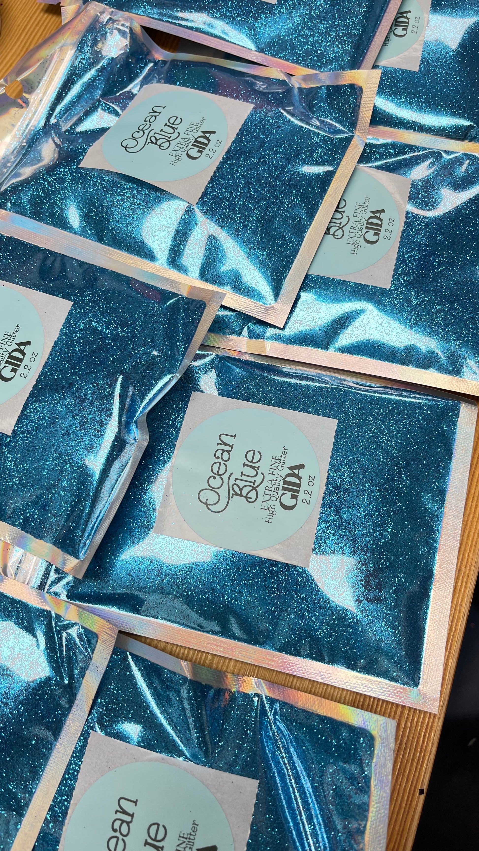 Ocean Blue EXTRA FINE Glitter - 2.2 oz - GIDA DESIGN 