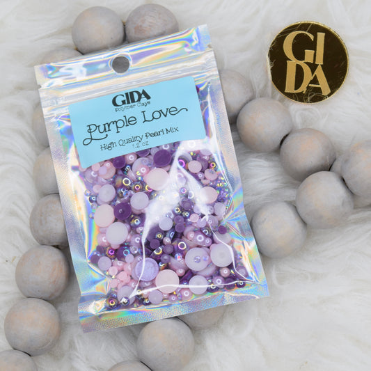 Purple Love Flat Back Pearl Mix - 1.2 oz - GIDA DESIGN 