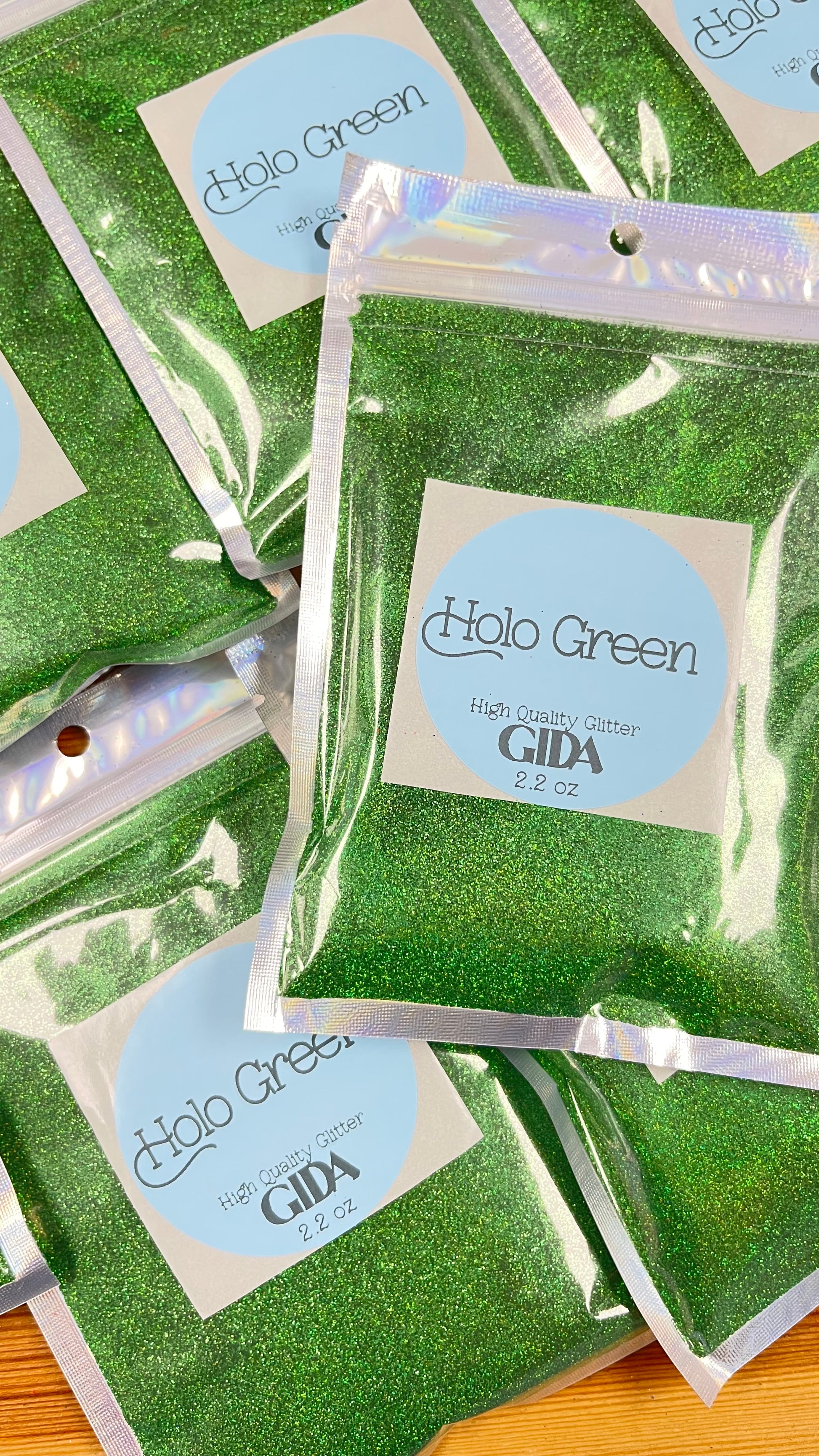Holo Green EXTRA FINE Glitter - 2.2 oz - GIDA DESIGN 