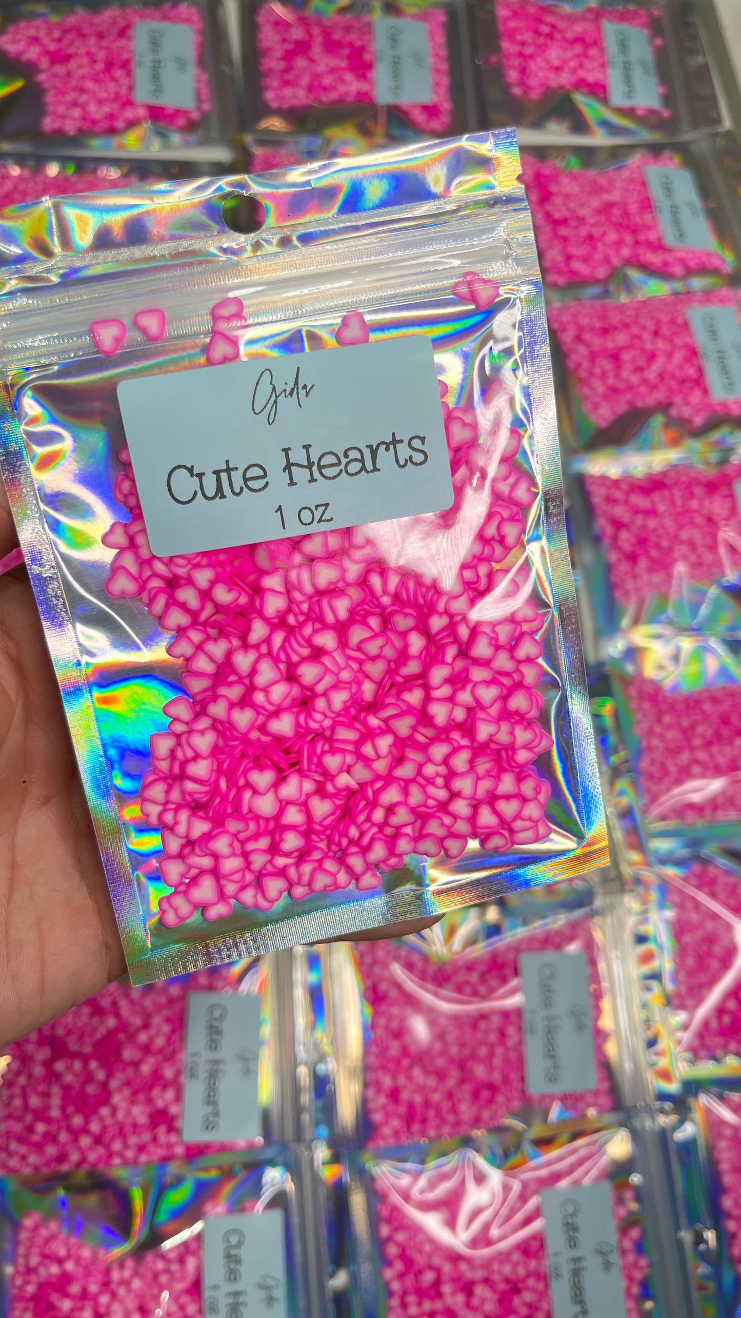 Cute Hearts Polymer clay 1 oz - GIDA DESIGN 