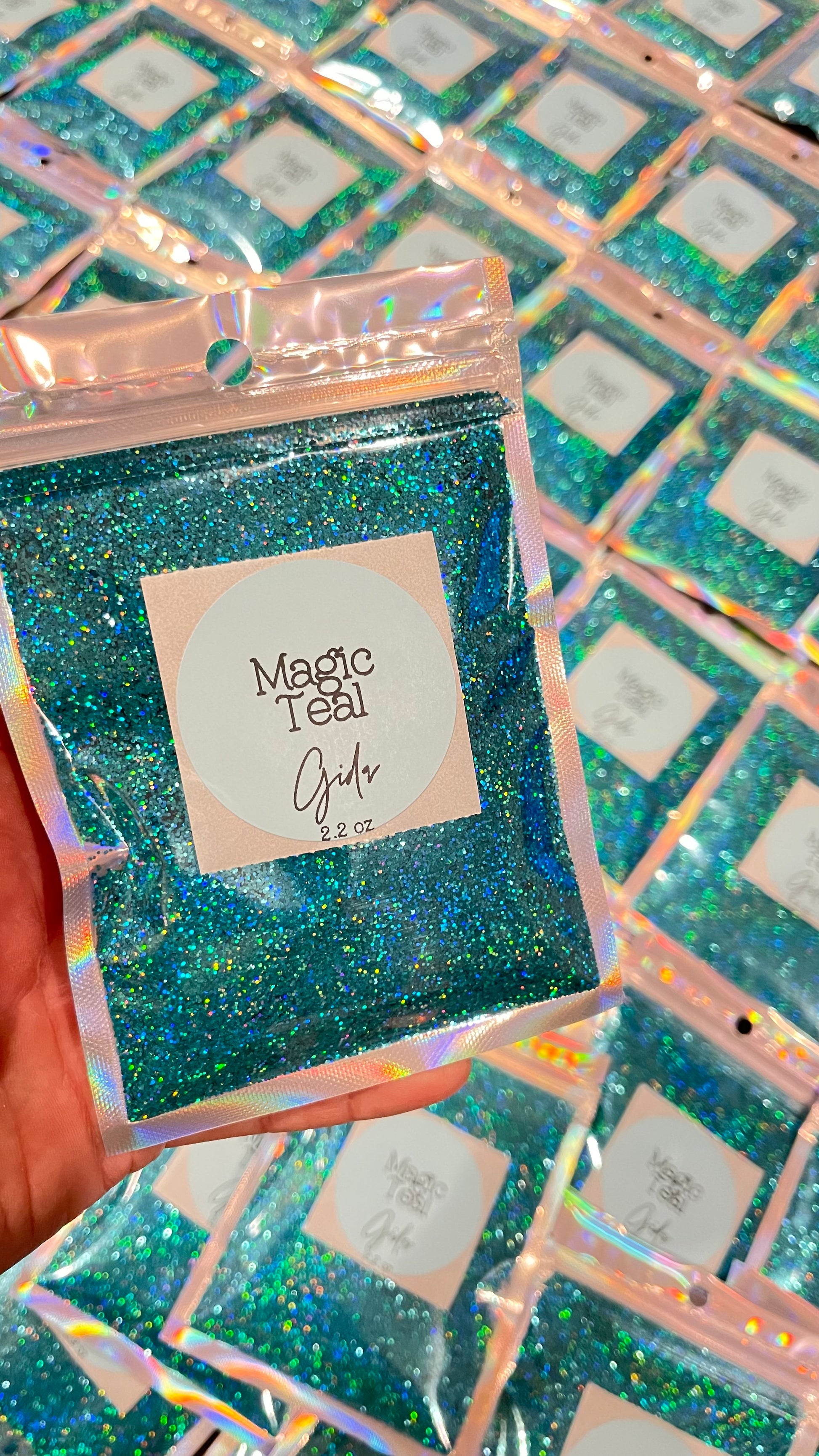 Magic Teal Fine Glitter - 2 oz - GIDA DESIGN 
