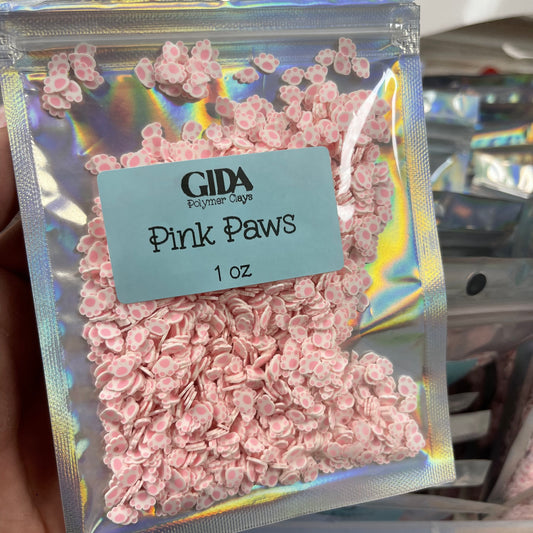 Pink Paws Polymer clay 1 oz - GIDA DESIGN 