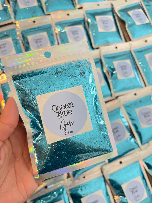 Ocean Blue fine Glitter - 2 oz - GIDA DESIGN 