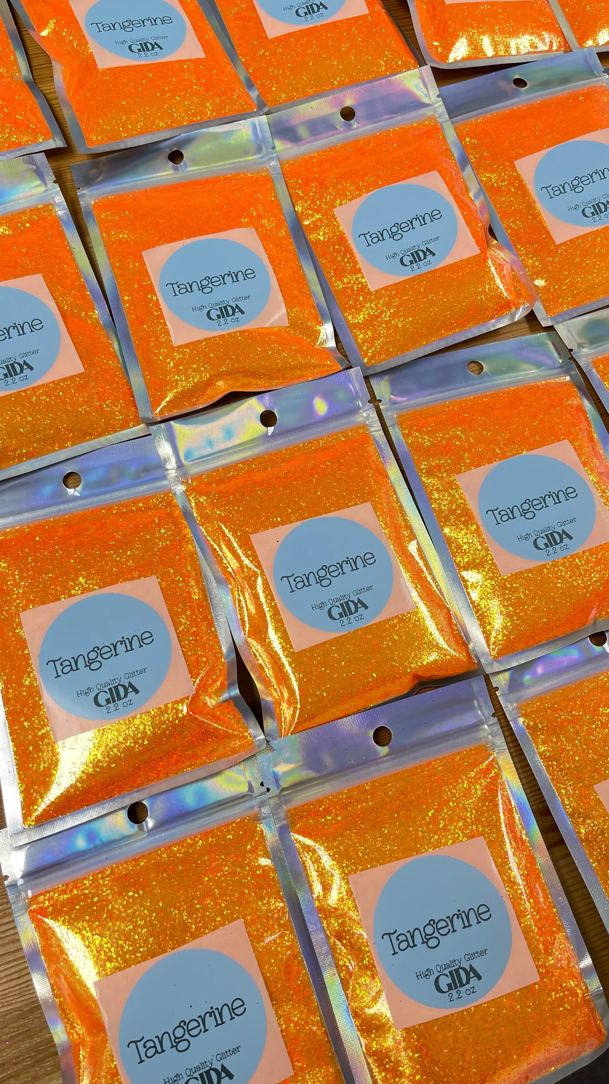Tangerine Fine Glitter - 2.2 oz - GIDA DESIGN 