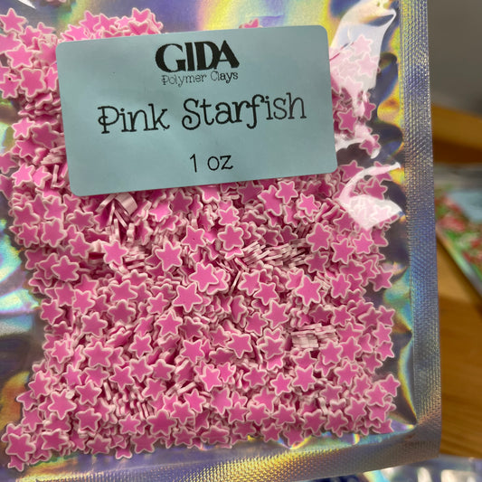 Pink Starfish - Polymer clay 1 oz - GIDA DESIGN 