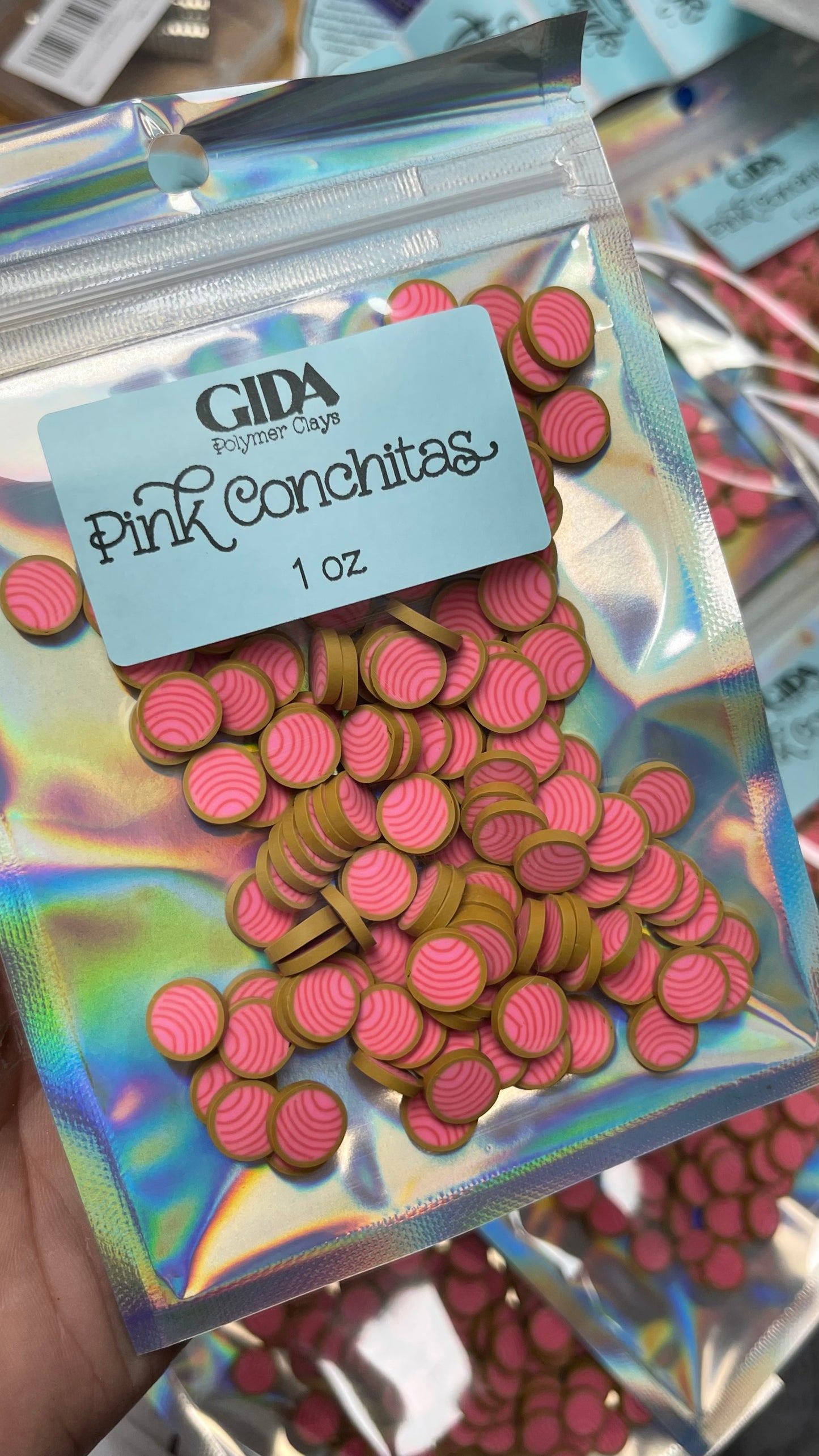 Pink Conchita Polymer clay 1 oz - GIDA DESIGN 