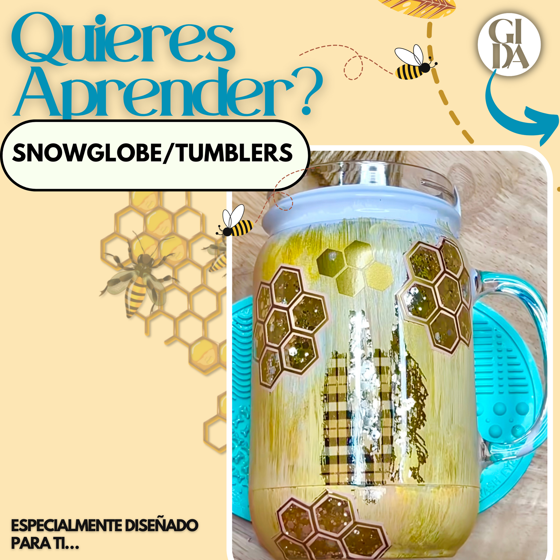 CURSO SNOWGLOBES TUMBLERS - CLASE GRABADA - GIDA DESIGN 