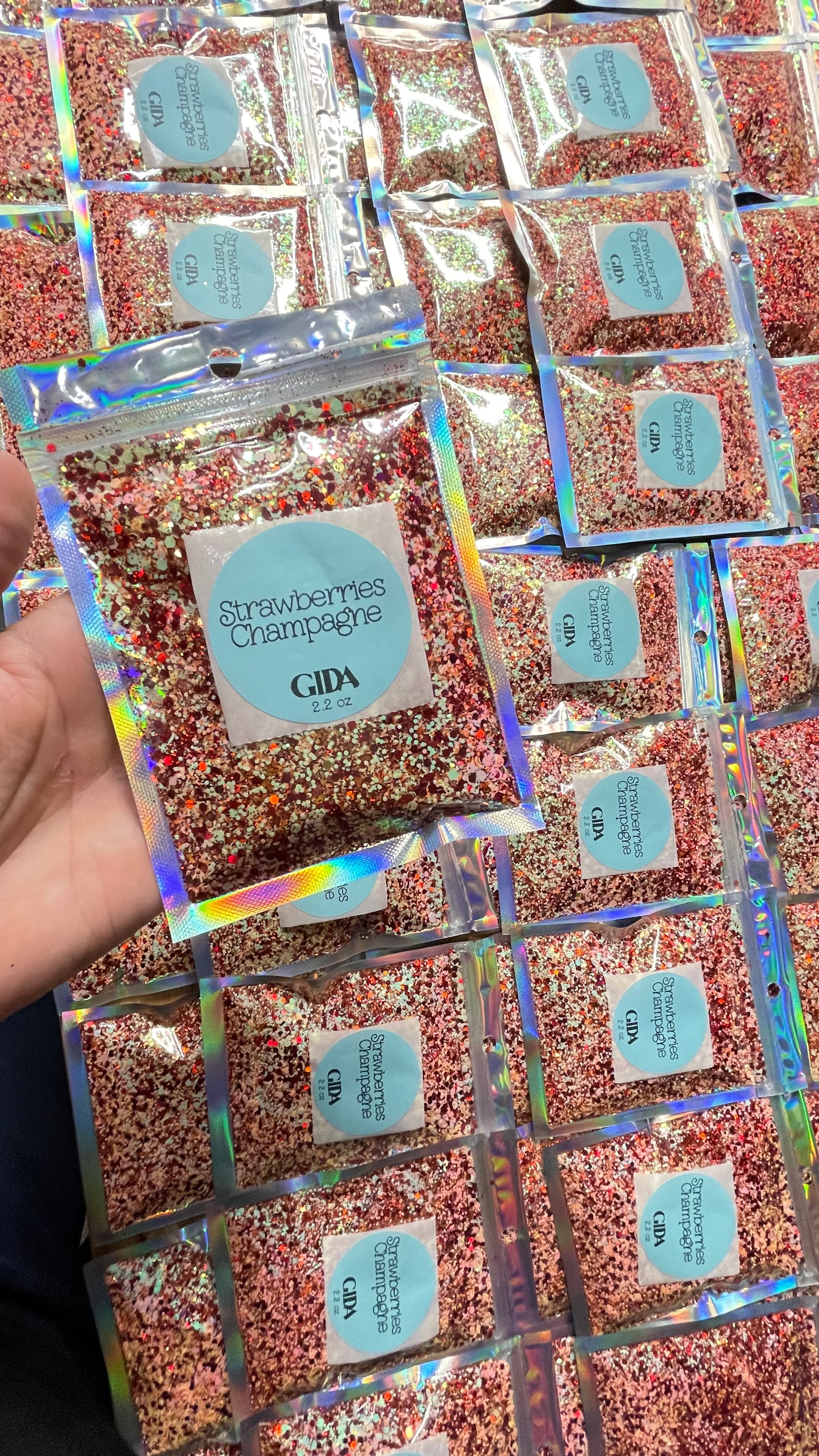 Strawberry Champagne Chunky Glitter - 2 oz - GIDA DESIGN 