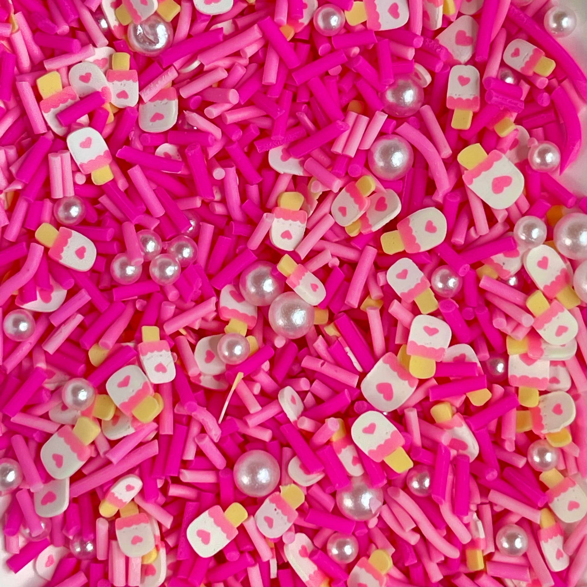 Pink popsicles Polymer clay 1 oz - GIDA DESIGN 