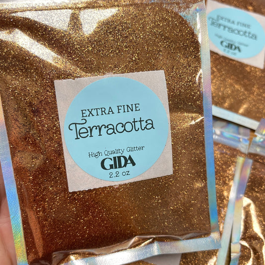 Terracotta EXTRA FINE Glitter - 2.2 oz - GIDA DESIGN 