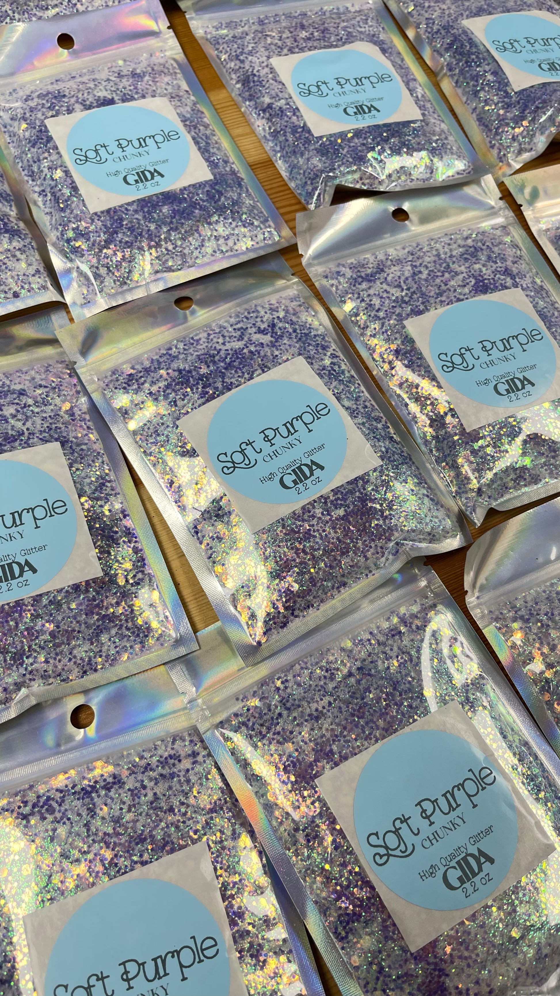 Soft Purple Chunky Glitter - 2.2 oz - GIDA DESIGN 