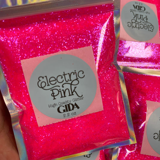 Electric Pink fine Glitter - 2.2 oz - GIDA DESIGN 