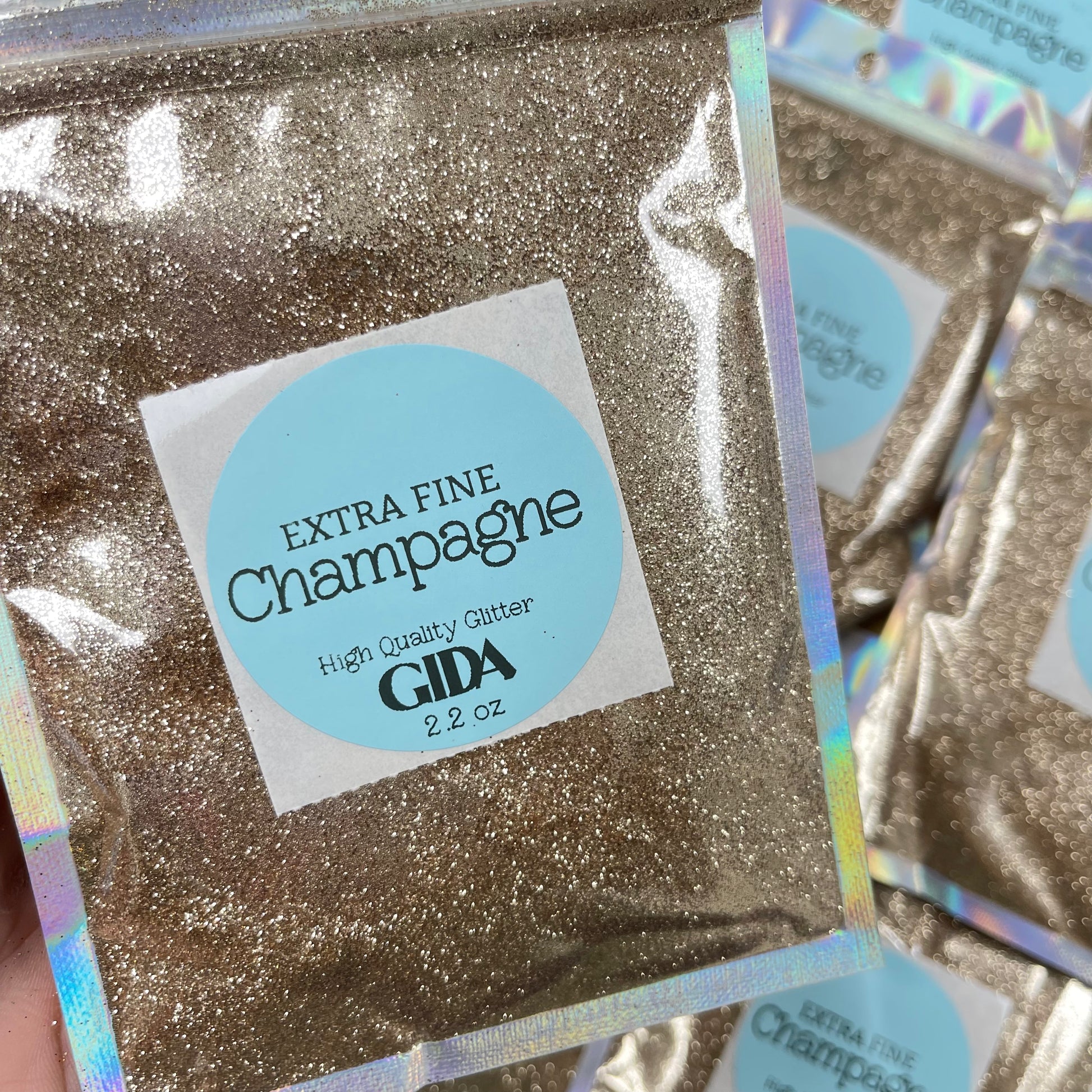 EXTRA FINE Champagne Glitter - 2.2 oz - GIDA DESIGN 