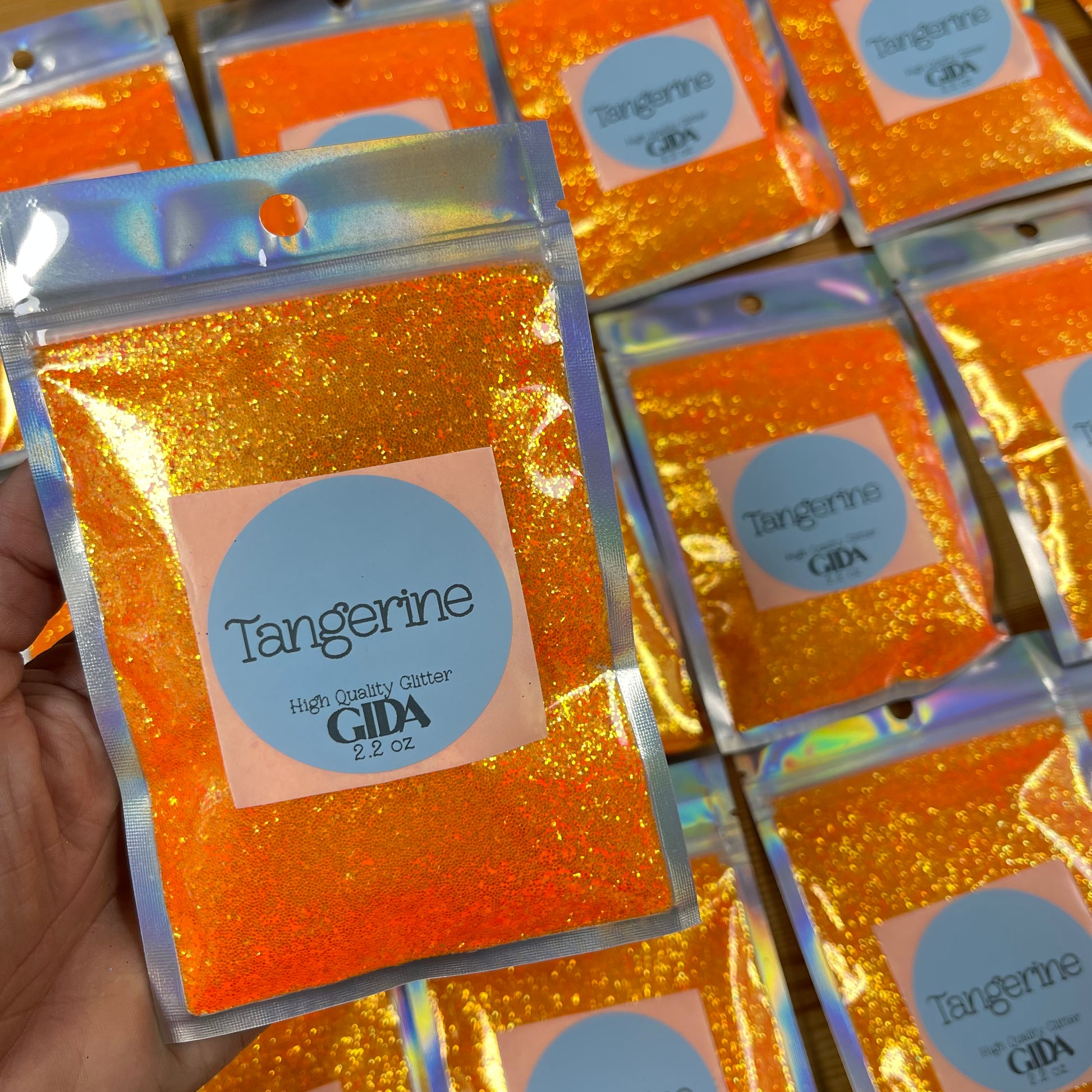 Tangerine Fine Glitter - 2.2 oz - GIDA DESIGN 