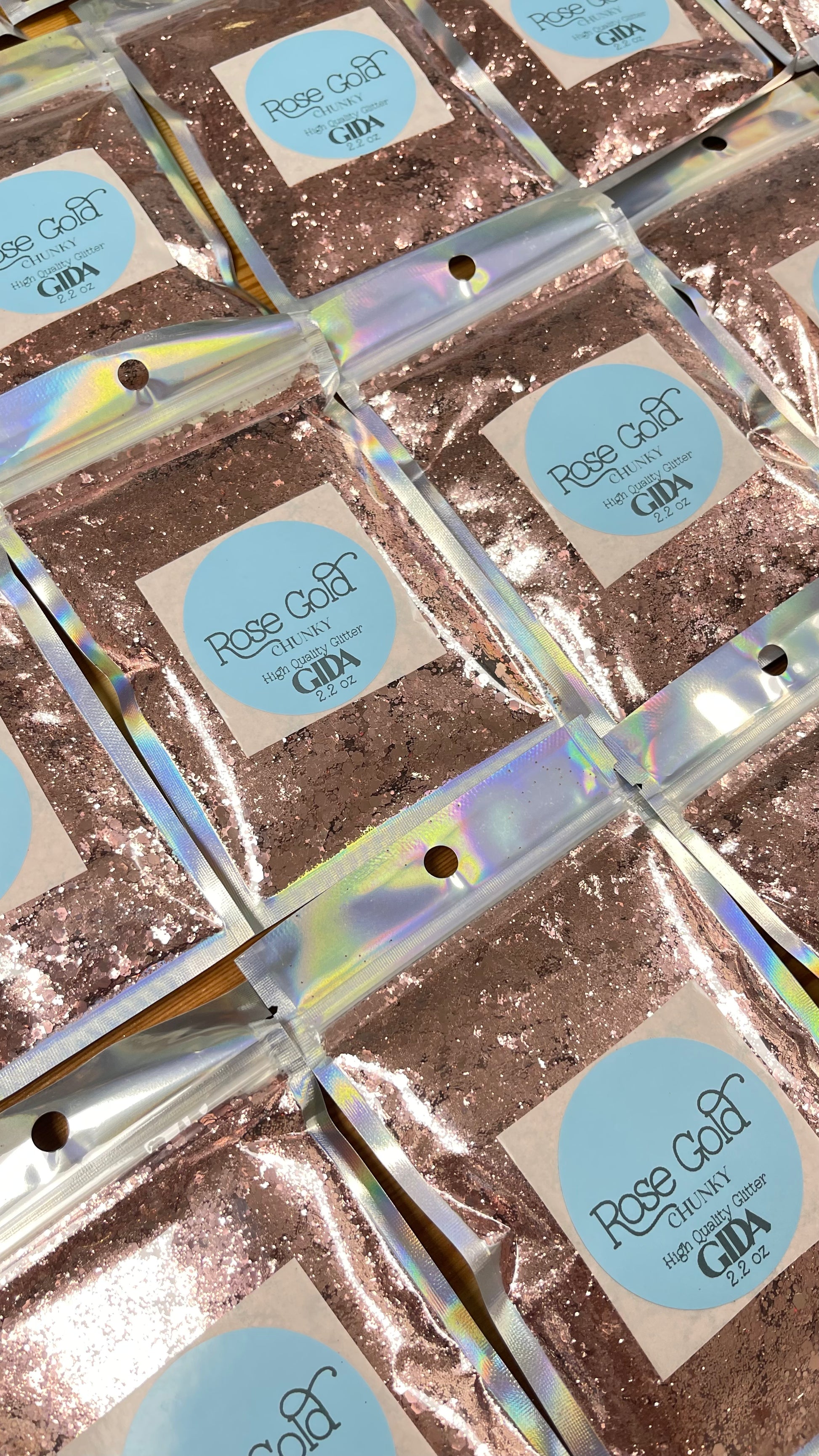 Rose Gold Chunky Glitter - 2.2 oz - GIDA DESIGN 